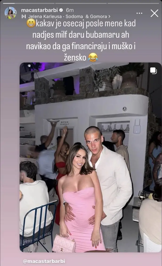 Objava Mace Diskrecije na Instagramu