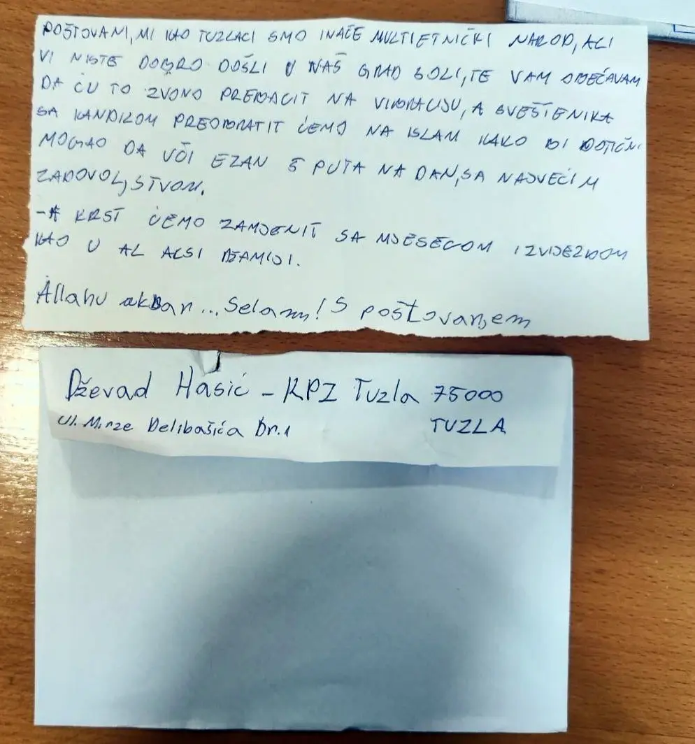 пријетеће писмо