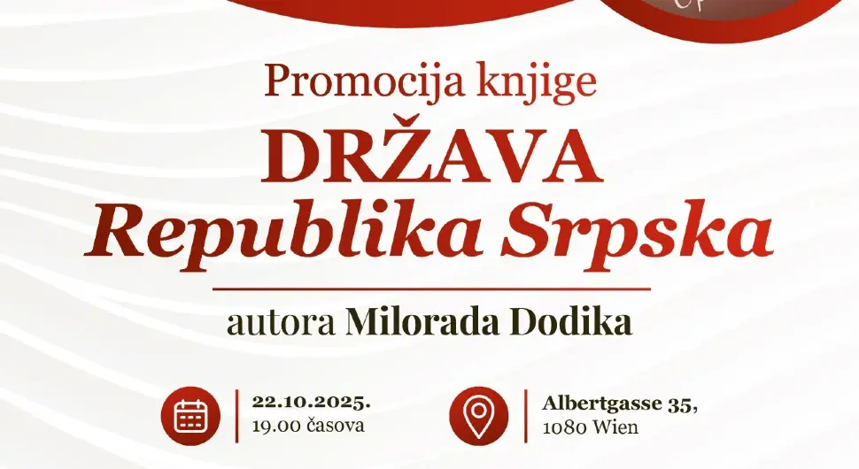 У Бечу промоција књиге "Држава" Милорада Додика