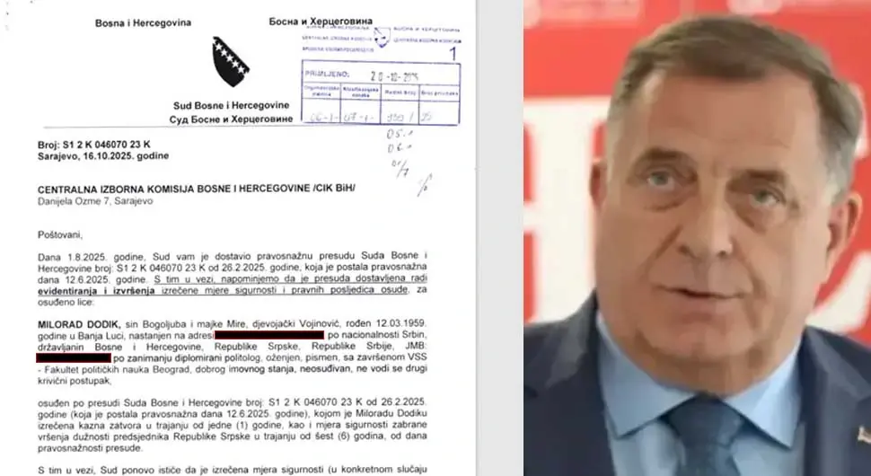Суд БиХ тражи од ЦИК-а да Милорада Додика уклони са чела СНСД-а