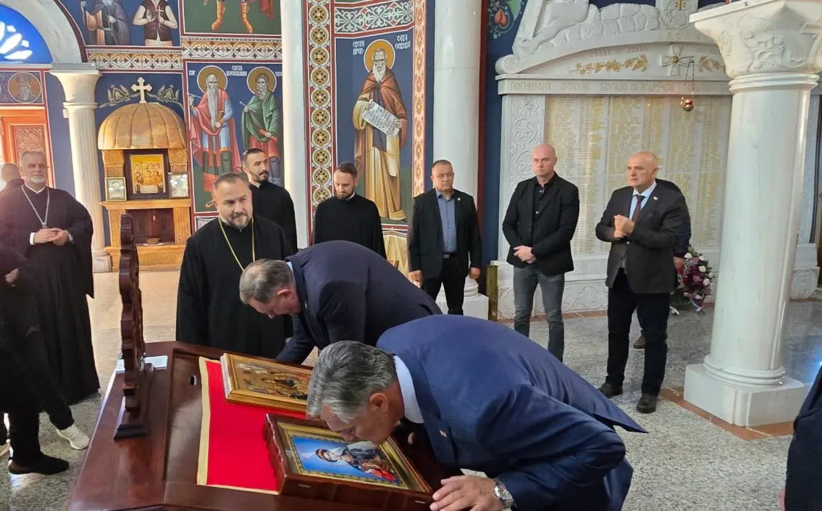 Милорад Додик и Синиша Каран Каран у Теслићу