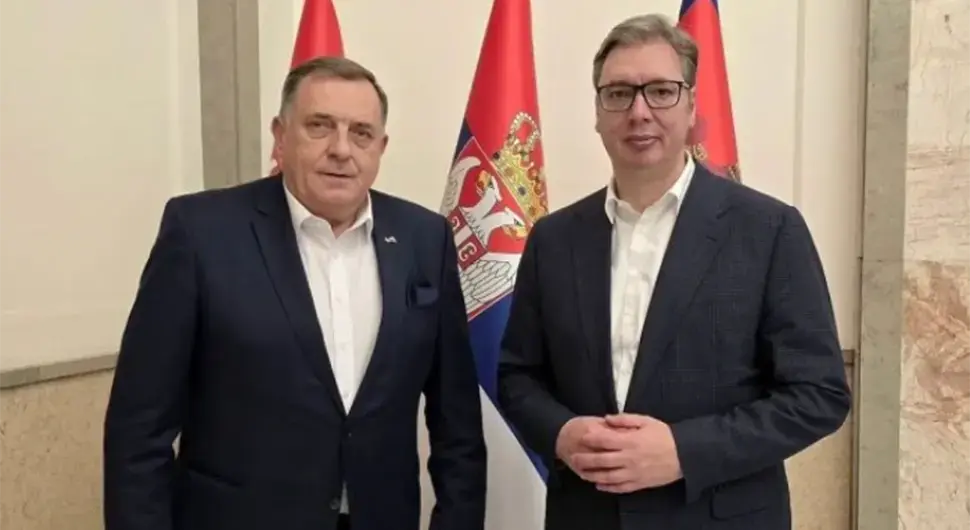 Додик са Вучићем: Настављамо да чувамо јединство српског народа, стабилност и снагу Српске и Србије