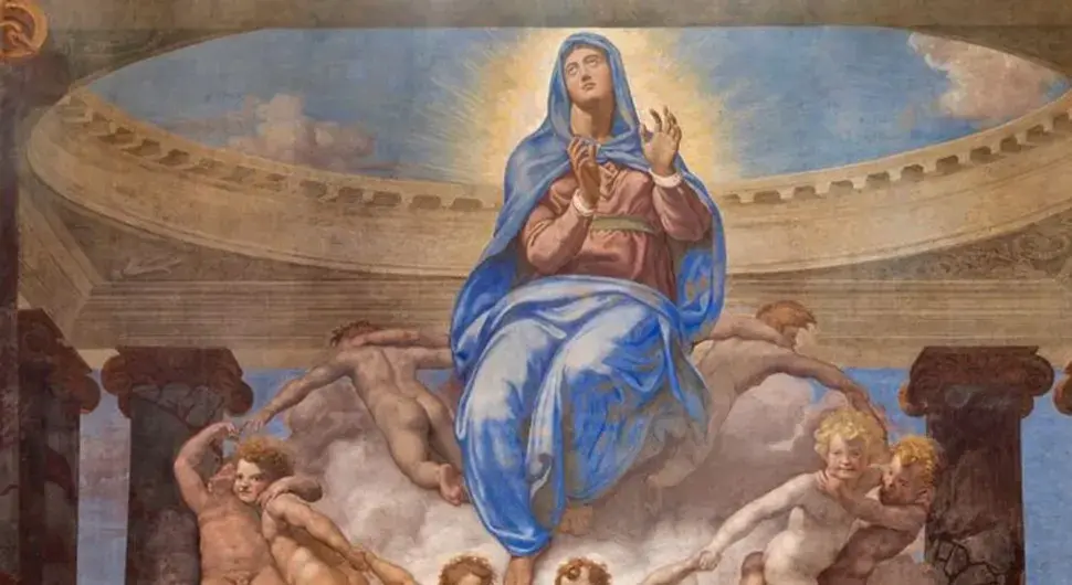 Скица за детаљ фреске Успења Богородице насликане 1553. године, продата за 3,1 милион евра