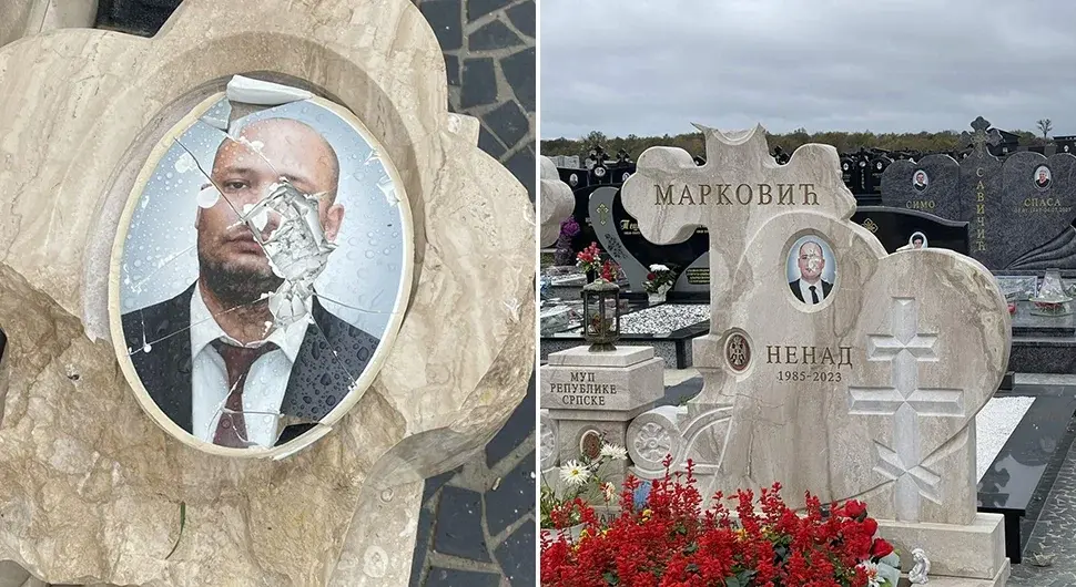 Оскрнављен споменик бијељинског инспектора