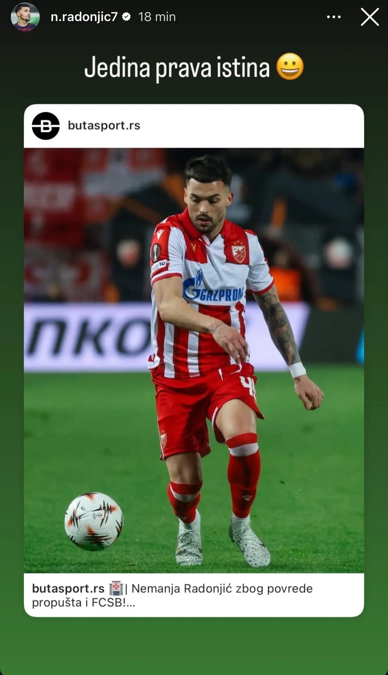 Немања Радоњић објава на мрежама