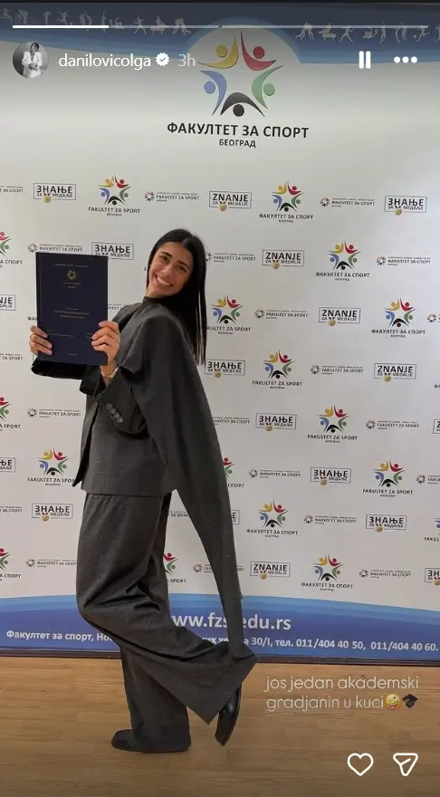 Олга Даниловић дипломирала на Факултету за спорт
