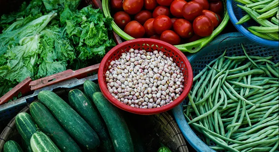 Поврће пасуљ краставац парадајз