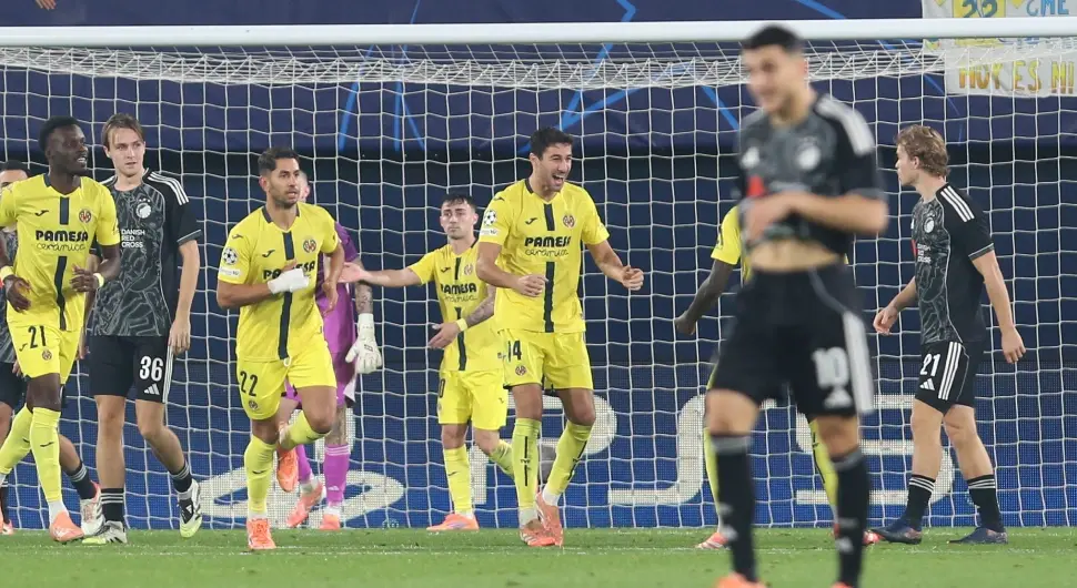 Фудбалери Виљареала на мечу Лиге шампиона