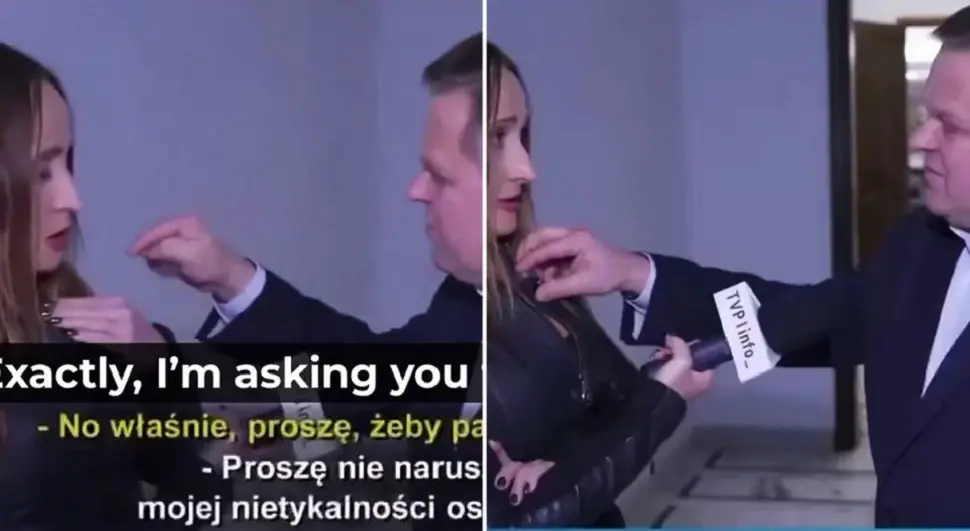 Сенатор пољске странке ПиС, Војћех Скуркјевич, изазвао је буру у јавности након што је у парламенту ушао у вербални сукоб с новинарком Џастином Доброш-Ораш и потом је, без њеног допуштења, додиривао.