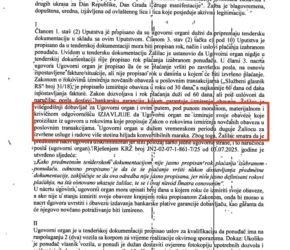 Факсимил дијела одлуке