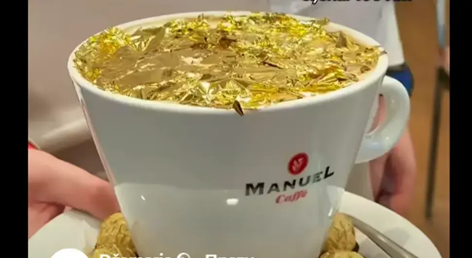 Капућино са златом, кошта 100КМ