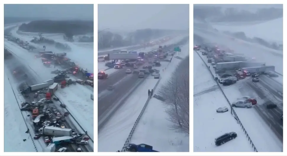 Снијег направио хаос: Ланчани судар 45 возила на ауто-путу