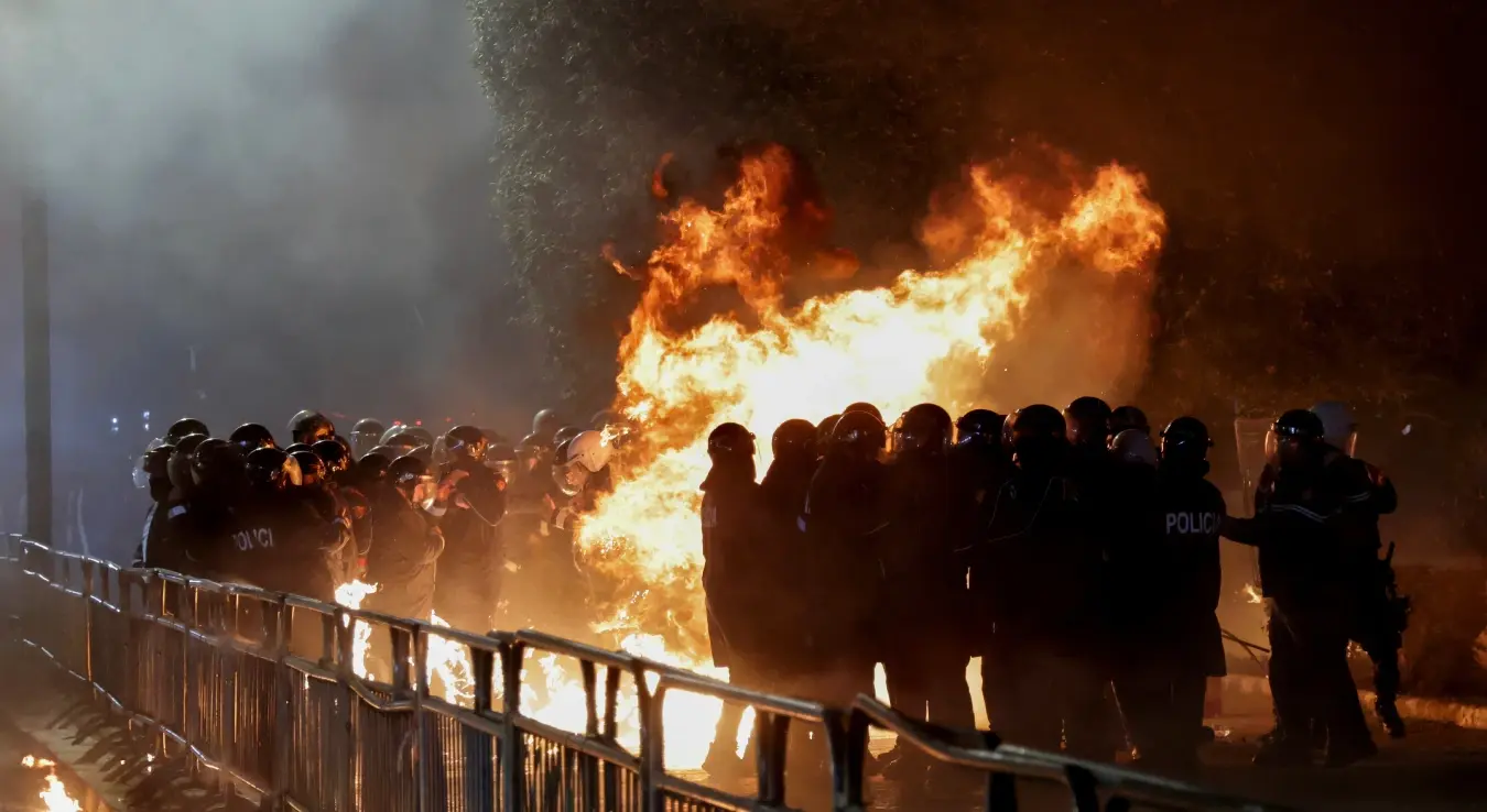 Демонстрације у Тирани, Албанија, 24. јануар 2026