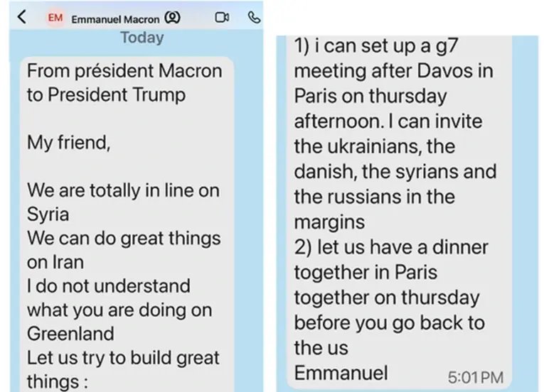 Поруке Макрона упућене Трампу