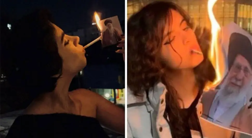 Иранке пале цигарете сликама ајатолаха Хамнеија, добиле "критике" због једне ствари