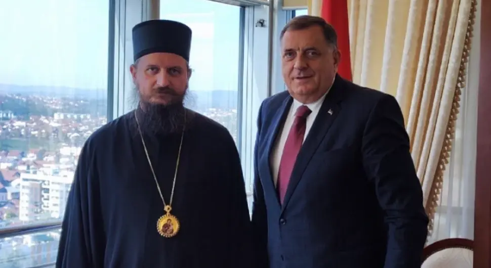 Додик са епископом Сергијем: СПЦ кроз вијекове остаје један од најчвршћих ослонаца нашег народа