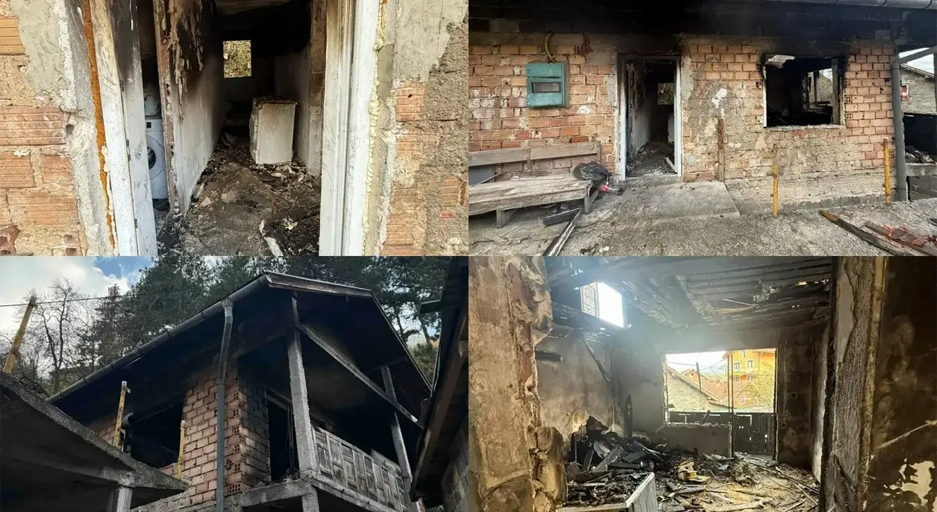 Изгорјела кућа породице Калкан