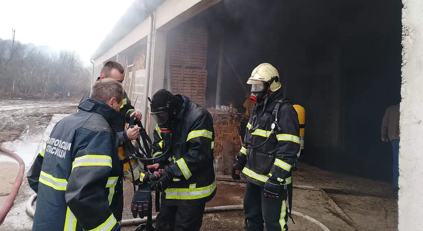 Горио погон пелета у Новом Граду