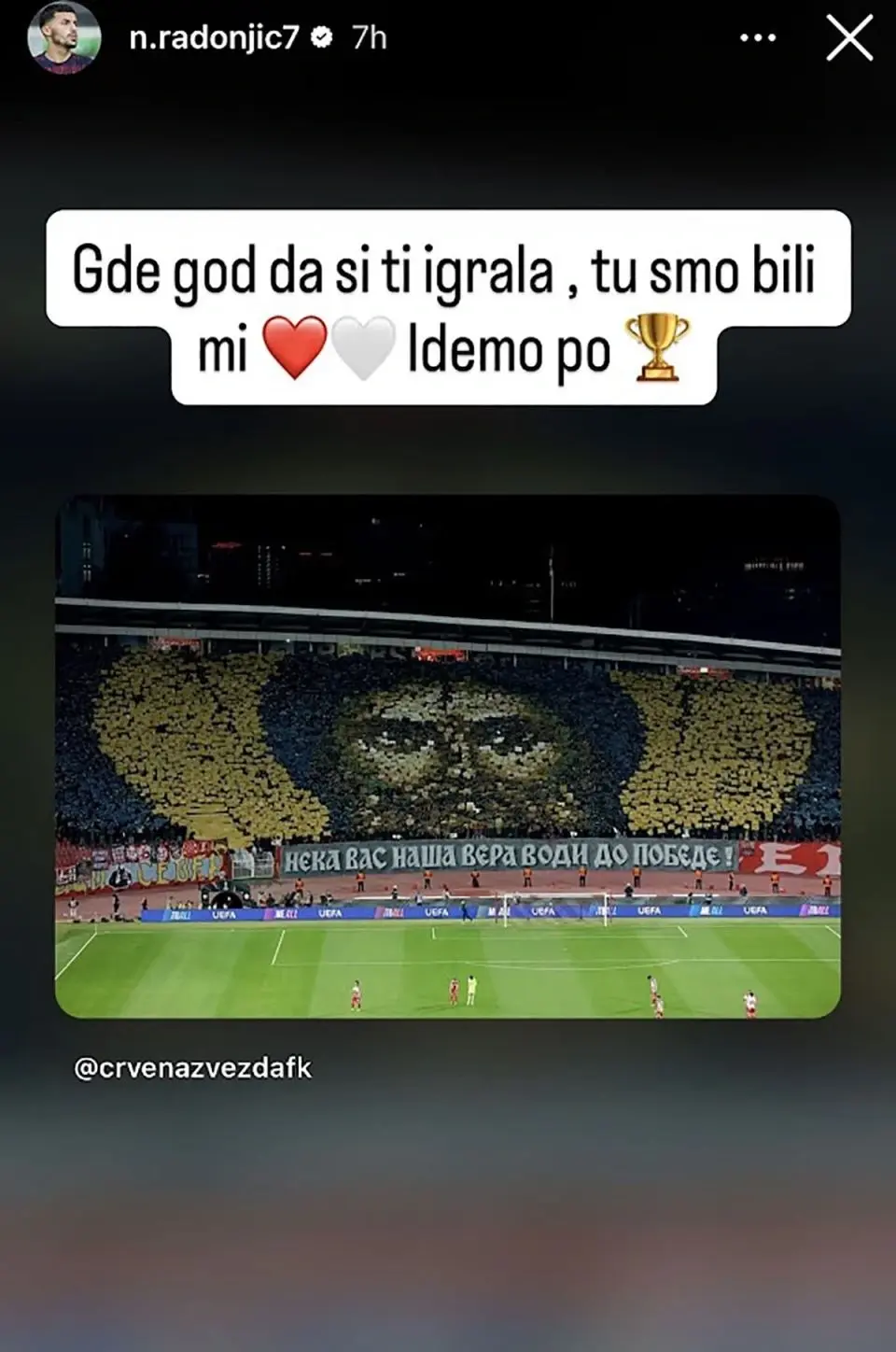 Немања Радоњић објава на мрежама