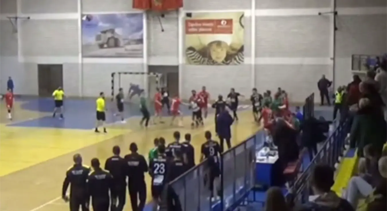 Туча на рукометној утакмици у Црној Гори