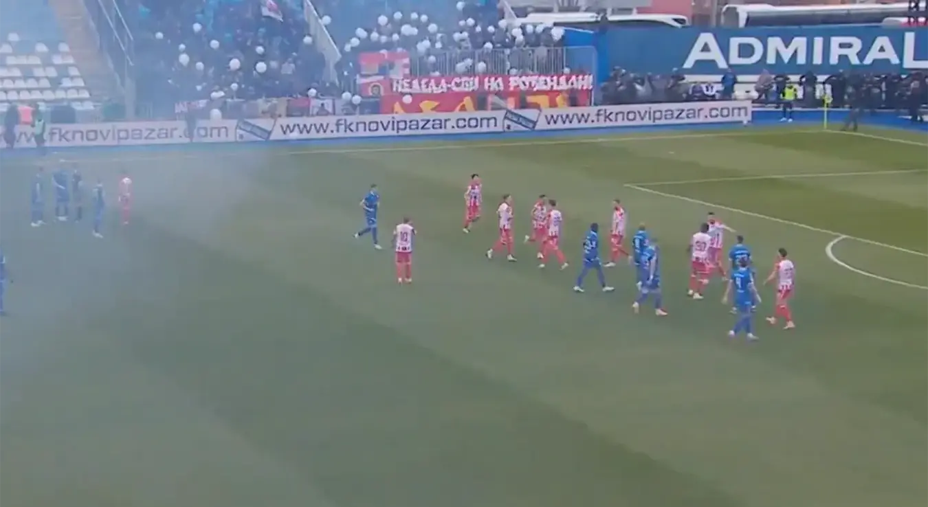 Прекид и повреде, па славље Звезде против Новог Пазара
