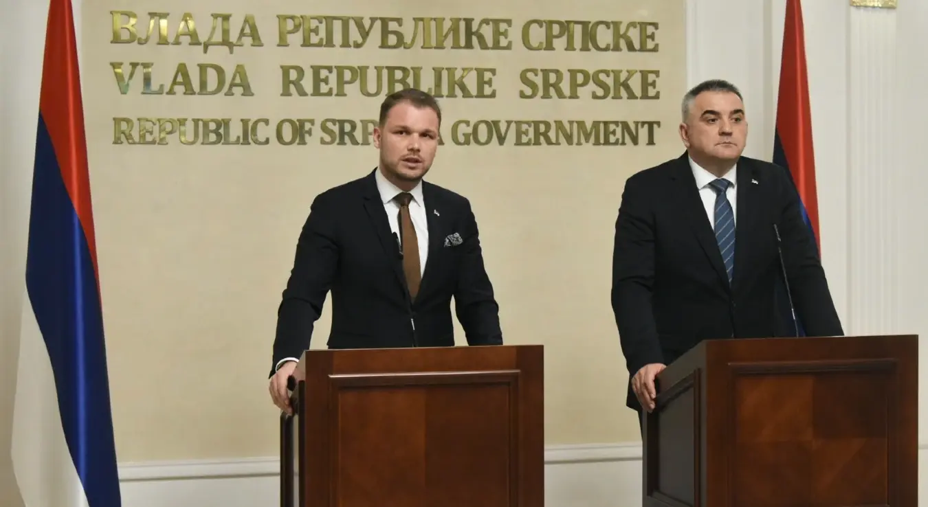 Драшко Станивуковић, градоначелник Бањалуке и Саво Минић, предсједник Владе Републике Српске.