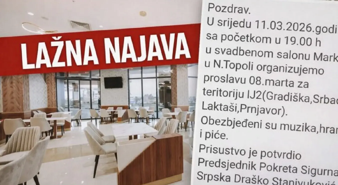 Лажне позивнице за прославу 8. марта ПСС-a у Новој Тополи: Салон “Марковић” демантовао организацију
