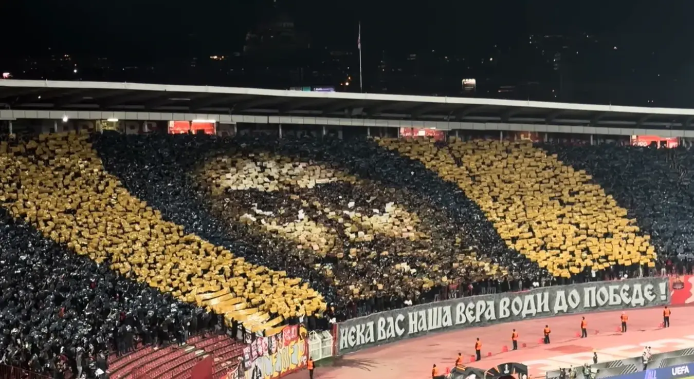 Кореографија Делија на утакмици Звезда - Лил