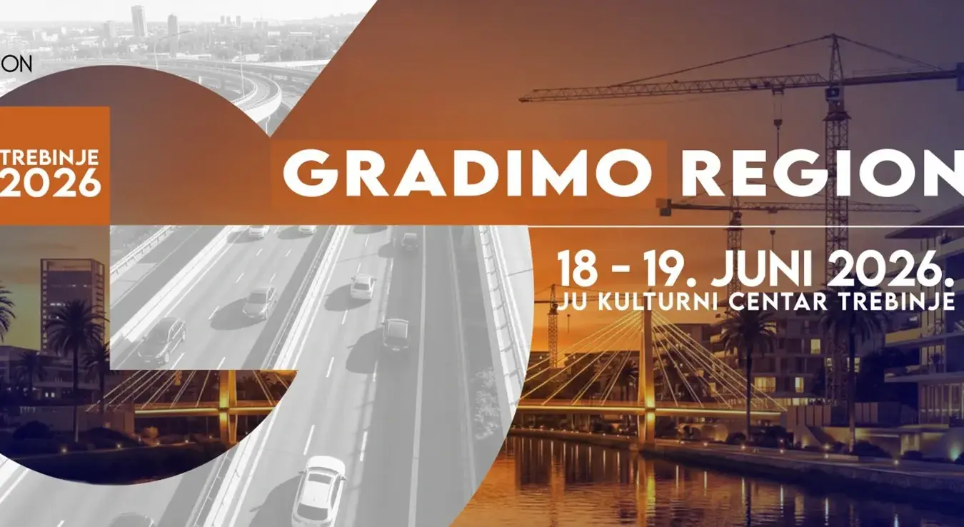 У Културном центру града биће одржана конференција "Требиње 2026: Градимо регион" – ексклузивни дводневни скуп који на једном мјесту окупља водеће грађевинске компаније, међународне инвеститоре, представнике влада, банкарски сектор и најистакнутије архитекте и инжењере региона.
