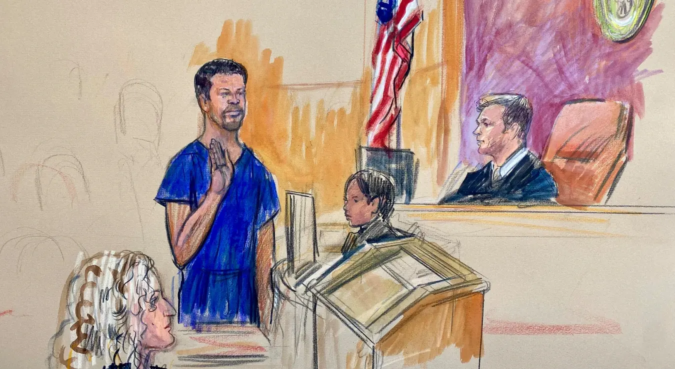 Цртеж Кол Томаса Алена током давања изјаве суду