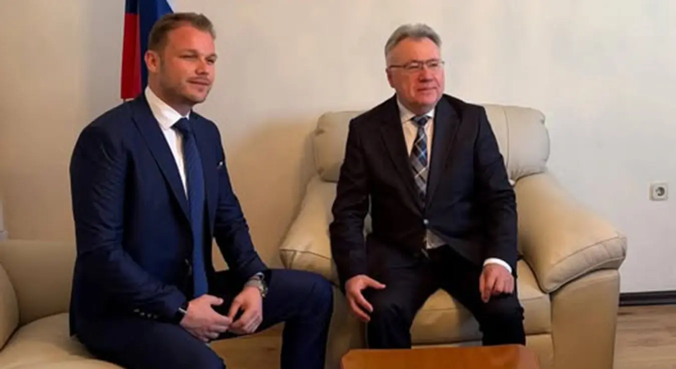 Састанак Драшка Станивуковића, градоначелника Бањалуке и Игора Калабухова, амбасадора Русије у Сарајеву