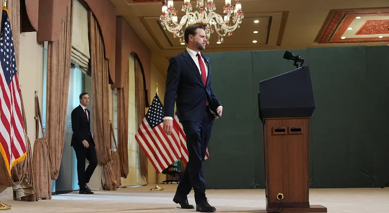 Амерички потпредсједник Џеј Ди Венс на конференцији за новинаре након преговора с Ираном