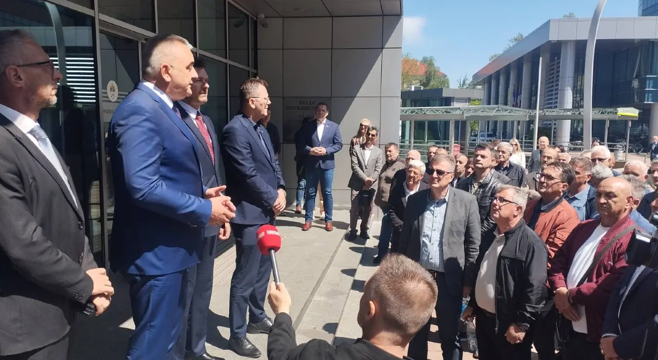 Премијер Владе Републике Српске Саво Минић на конференцији за медије.