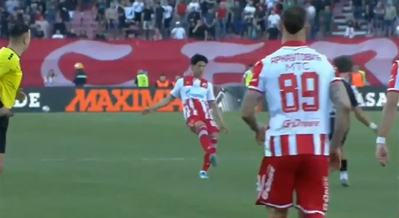 Дерби Звезда - Партизан, детаљ са утакмице Црвена звезда - Партизан у 19. вечитом дербију. Црвена звезда побиједила и осигурала титулу