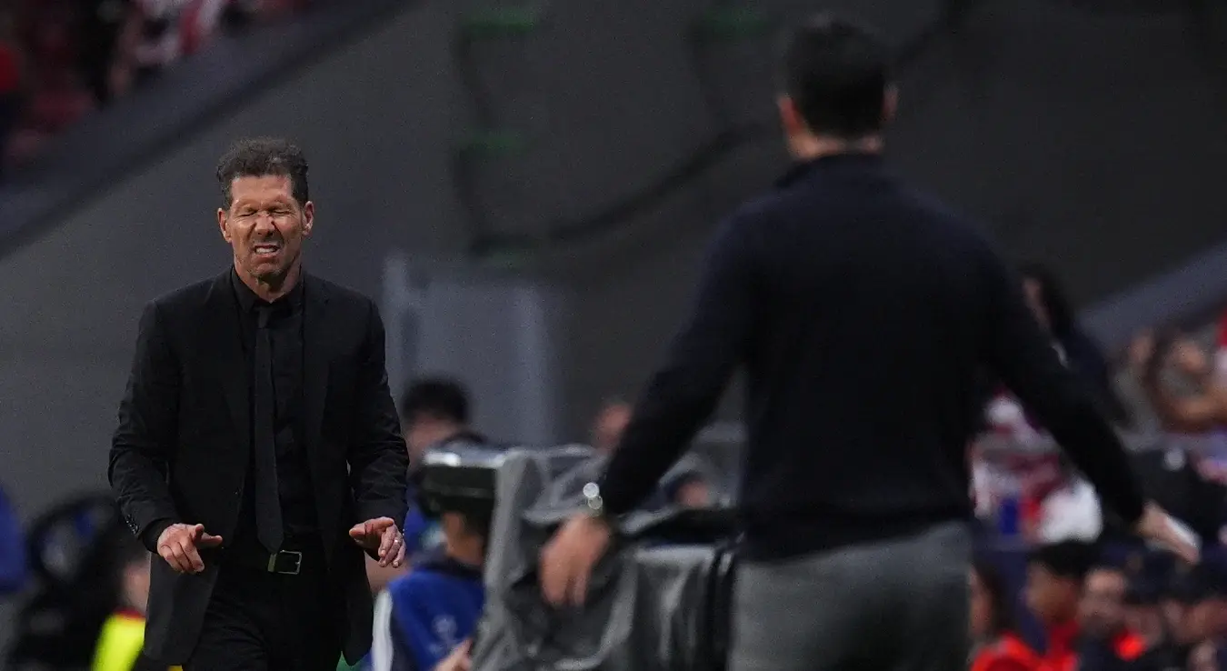 Дијего Симеоне и Микел Артета на мечу Атлетико Мадрид - Арсенал