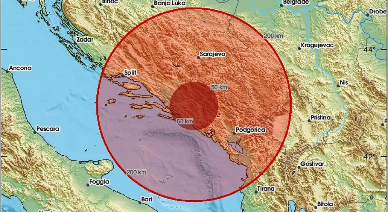 Земљотрес у Црној Гори, осјетило се и у БиХ
