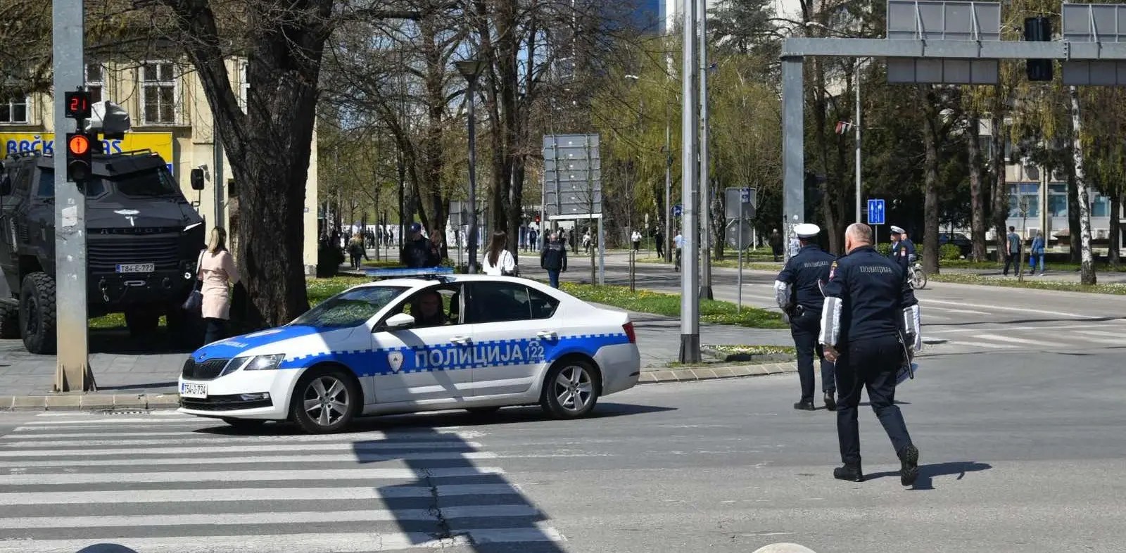 Полиција у центру Бањалуке