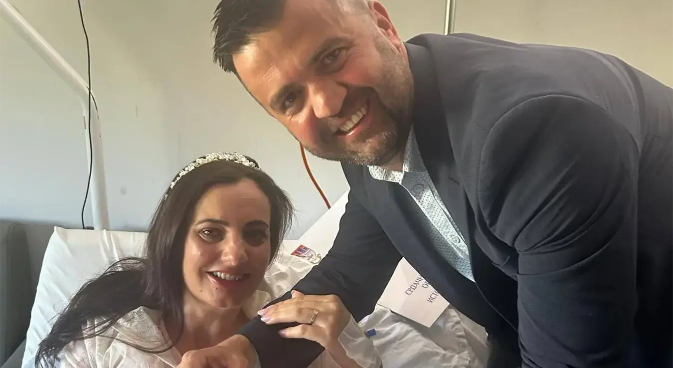 Валентина и Мирослав Прстојевић вјенчали се у болници Србија, Источно Сарајево