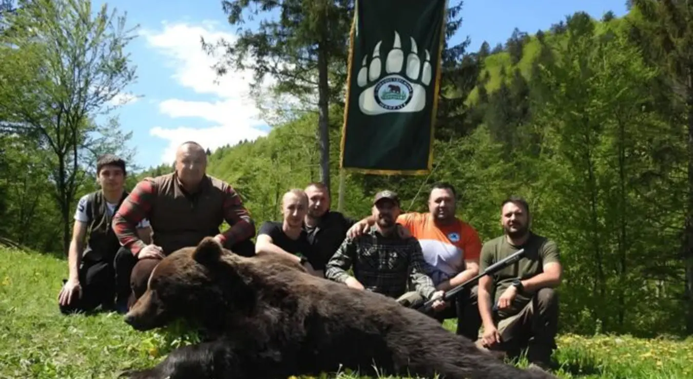 Одстрел медвједа ловци фотографија шума