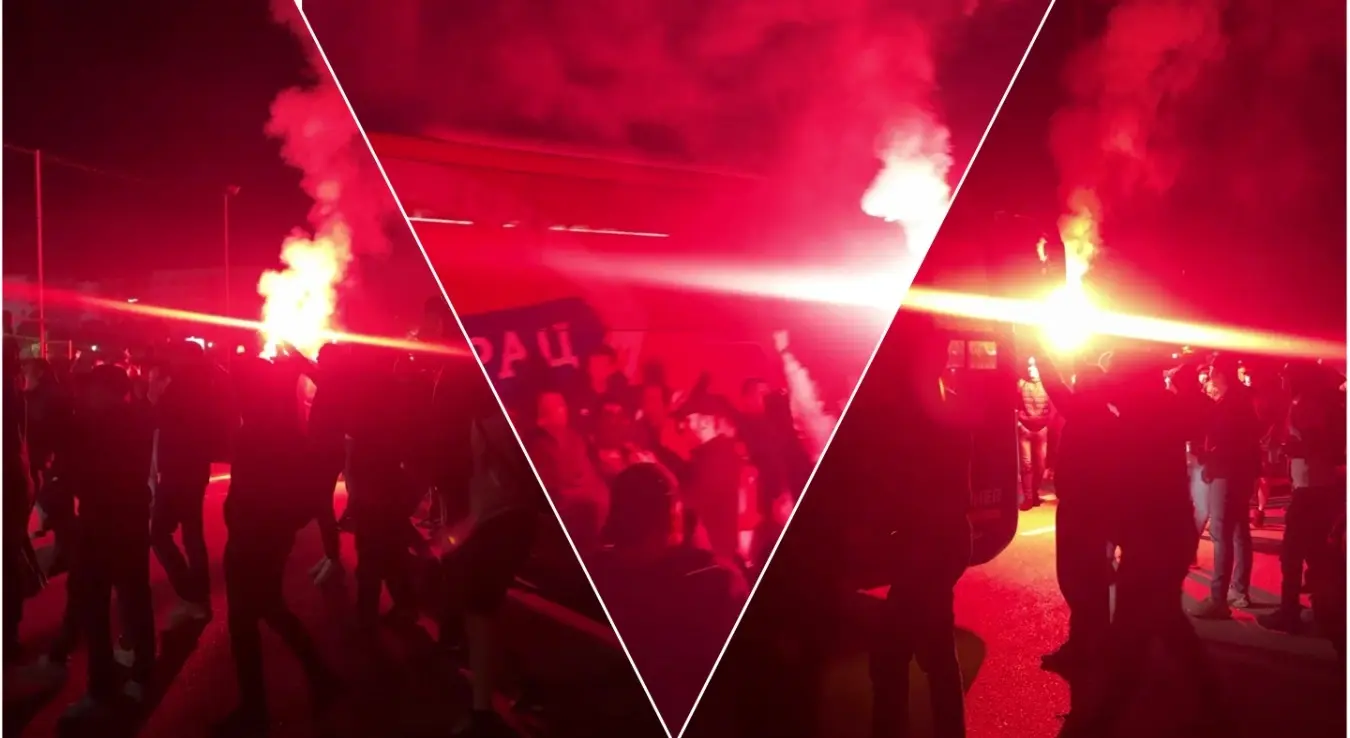 Ватрени дочек фудбалера Борца након освајања титуле