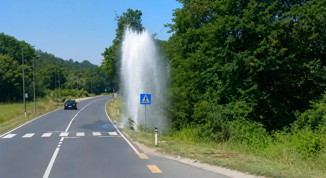 Квар на водоводу у Поткозарју