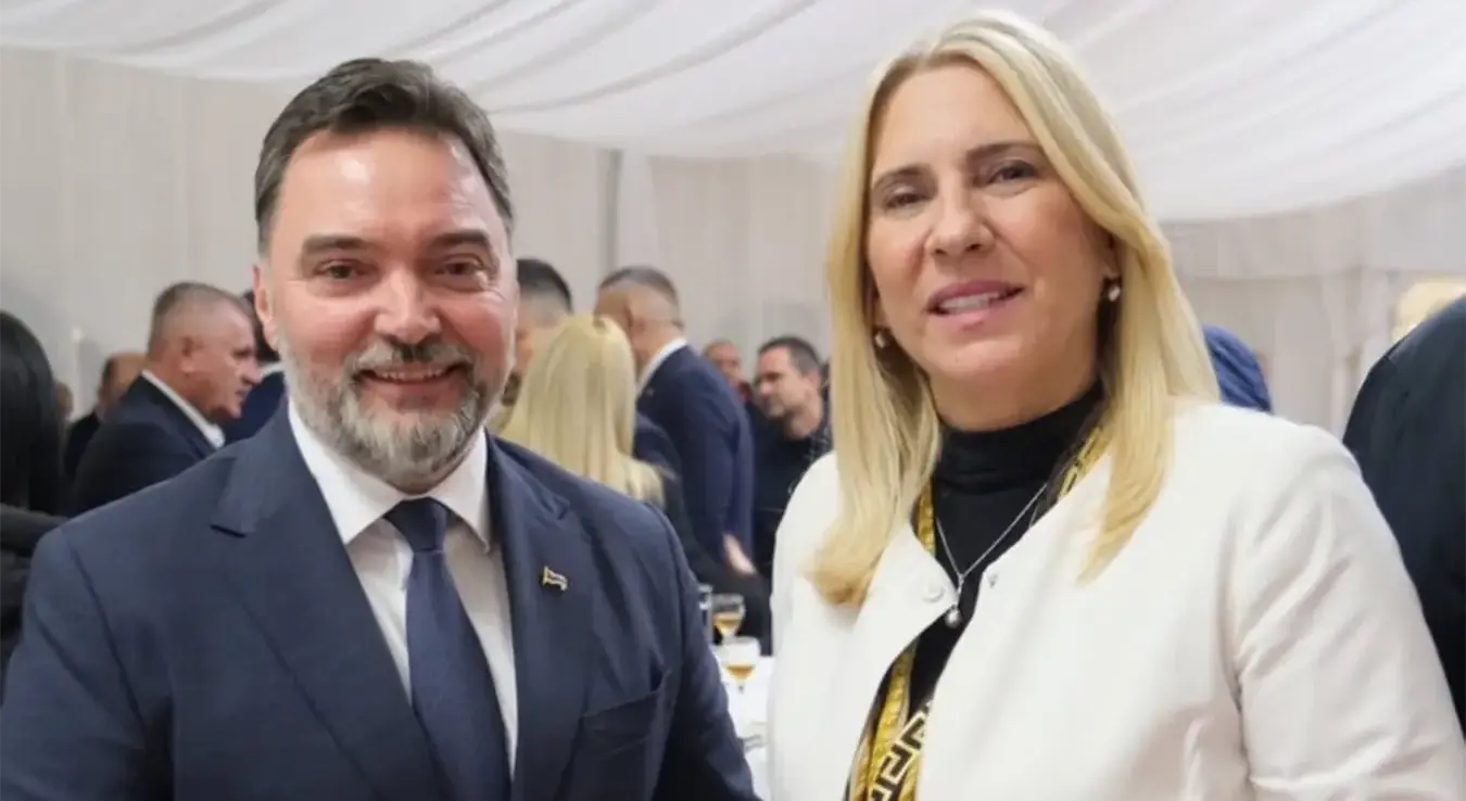 Замјеник предсједавајуће Савјета министара Сташа Кошарац и српски члан Предсједништва БиХ Жељка Цвијановић