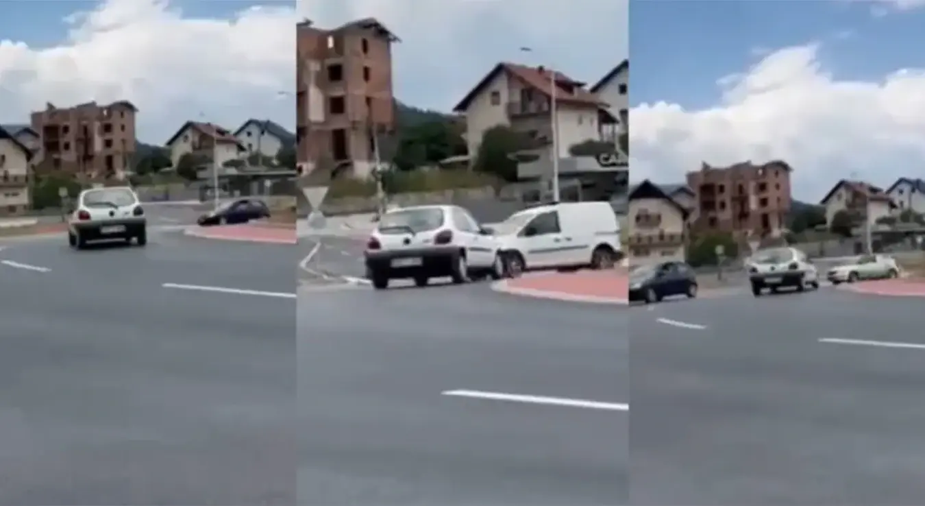 Вожња у контра смјеру у кружном у Палама