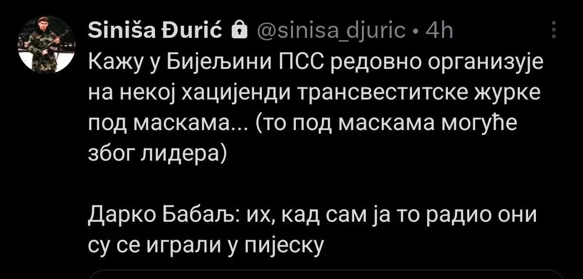 Синиша Ђурић твит