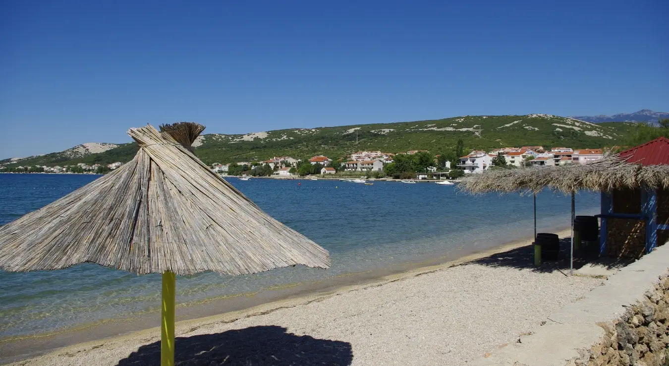 Хрватска море Паг плажа острво