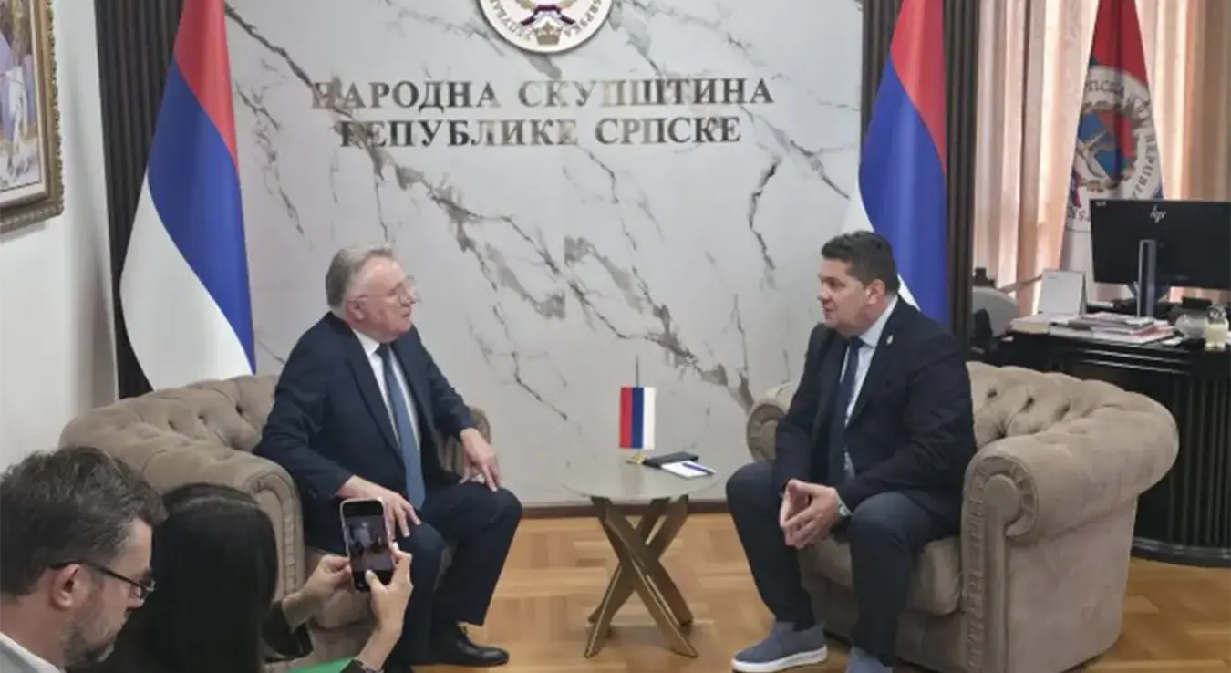 Предсједник Народне скупштине Републике Српске Ненад Стевандић и амбасадор Русије у БиХ Игор Калабухов