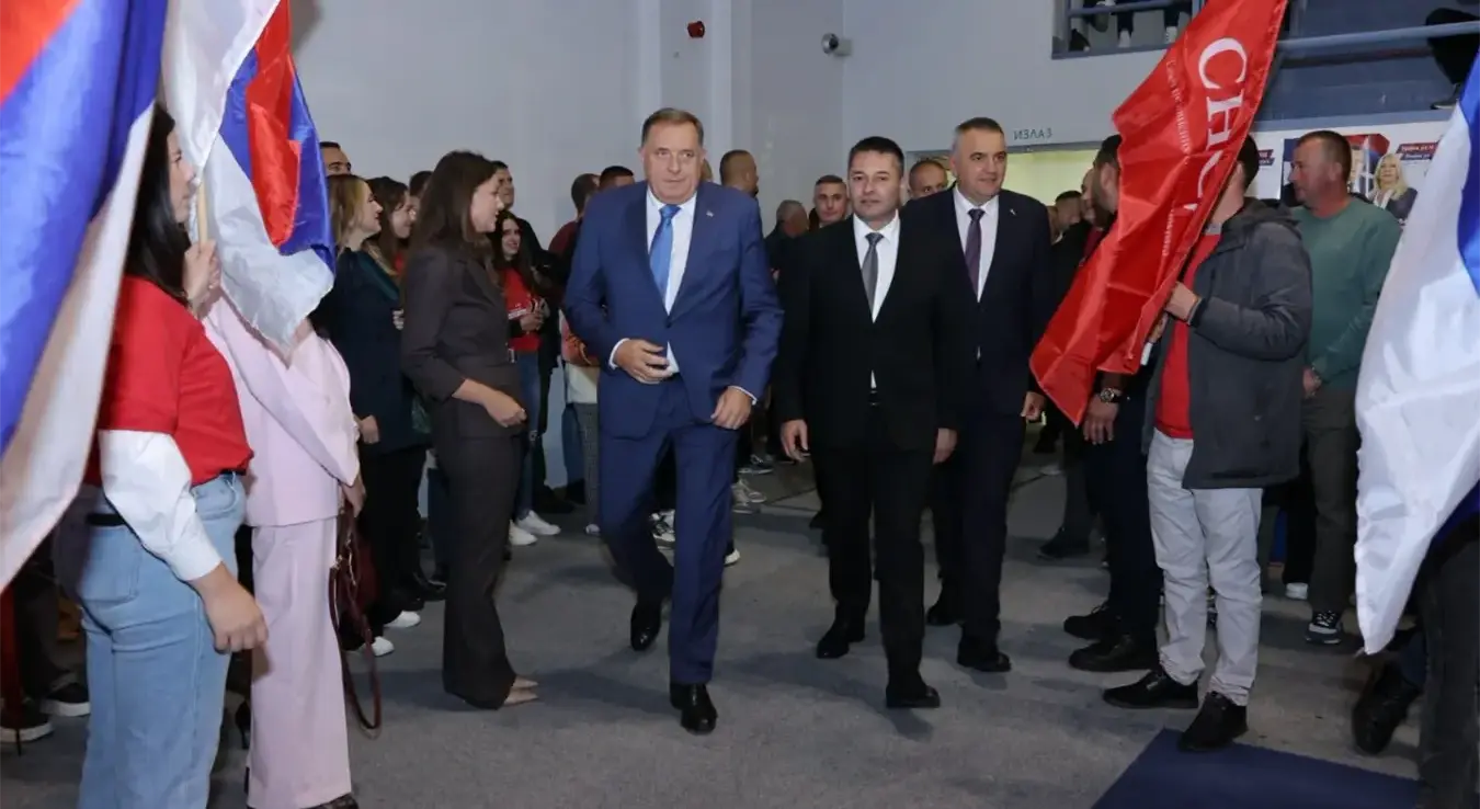 Лидер СНСД-а Милорад Додик на предизборном скупу у Палама, 22.09.2026.