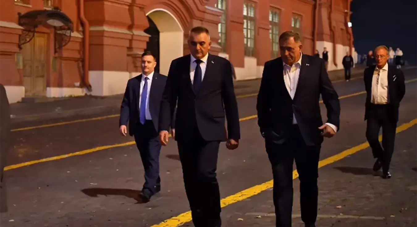 Предсједник Владе Саво Минић и предсједник СНСД-а Милорад Додик у Москви