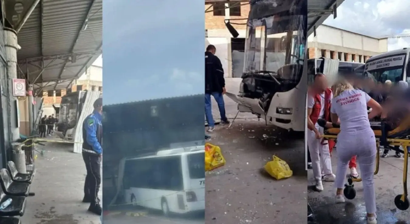 Драма у Живиницама: Аутобус се забио у станицу, полиција и Хитна помоћ на терену