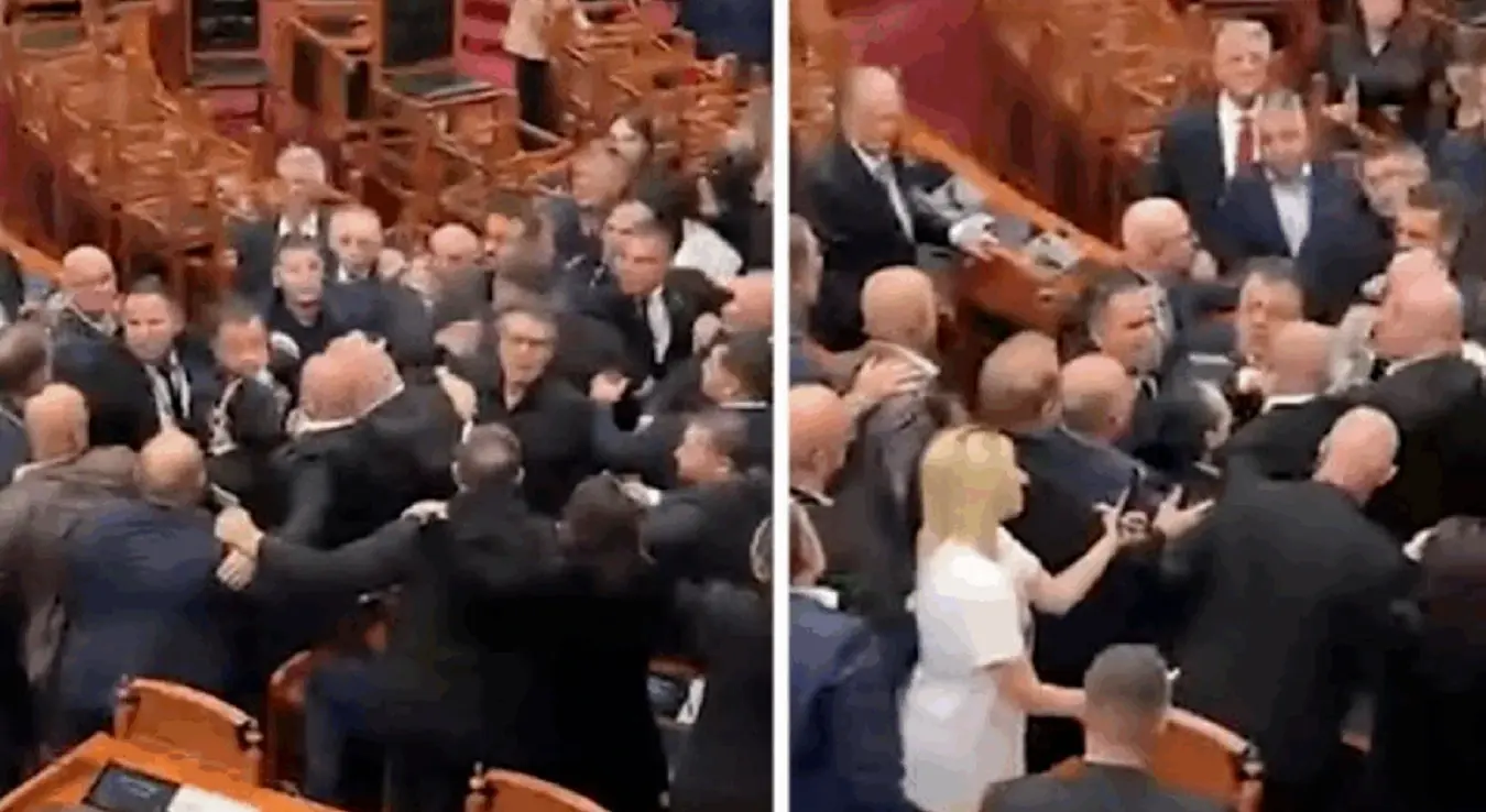 Сијевале песнице у албанском парламенту